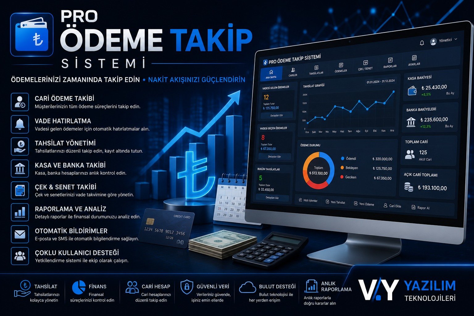 VyYazılım Pro Ödeme Takip Sistemi